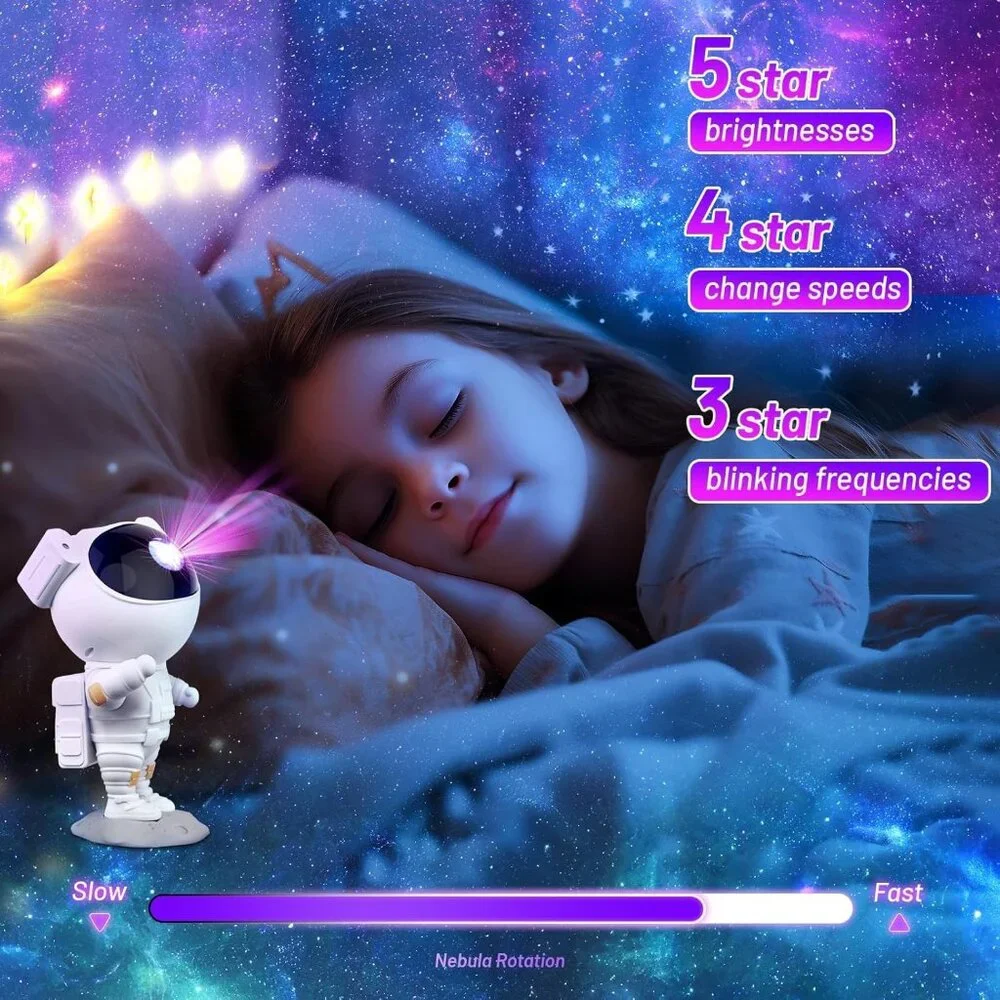 Astronaut Galaxy Projector Night Light Stars Projector for Ceiling Timer Remote